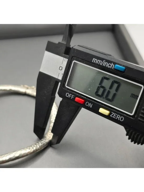 VTG Hammered Sterling Silver Bangle Bracelet Wavy Puffy Organic Statement 7.5" - Picture 7 of 10